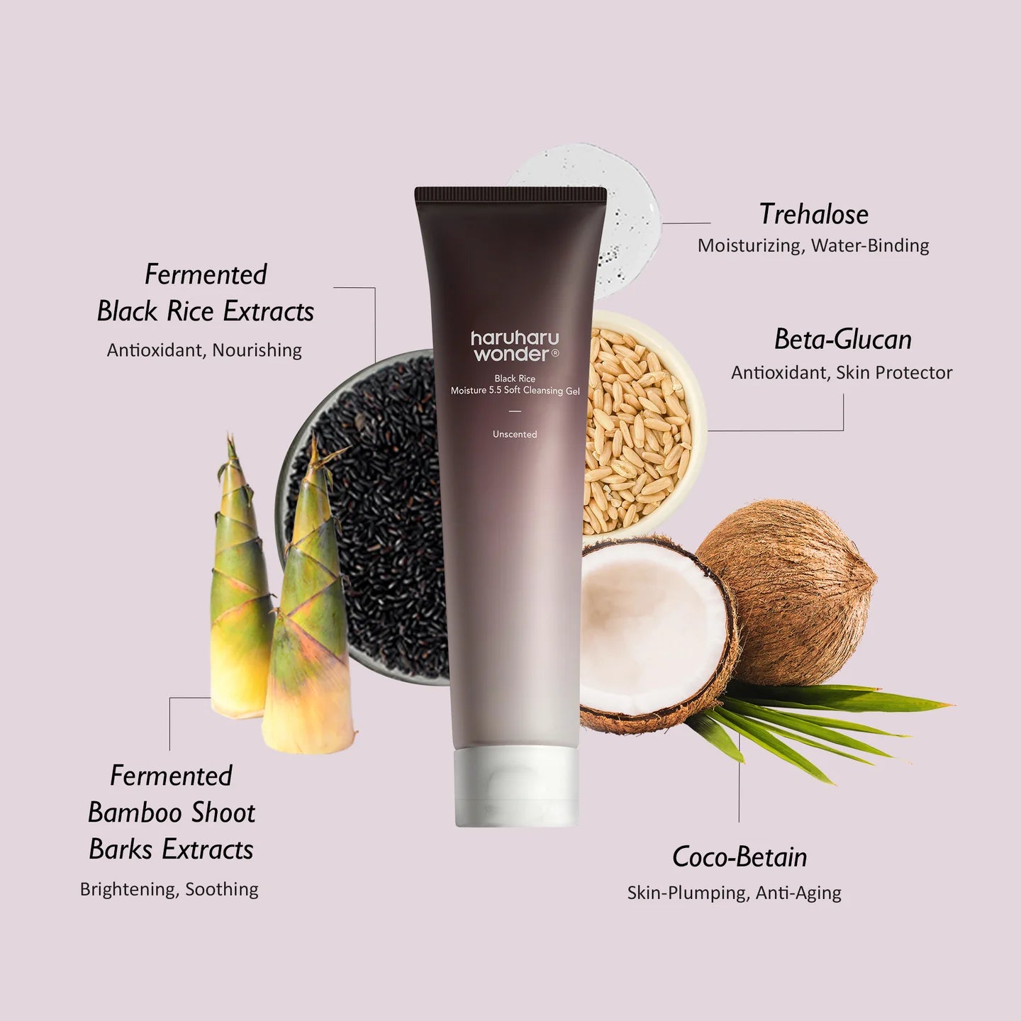 HaruHaru Wonder Black Rice Moisture 5.5 Soft Cleansing Gel 100ml 