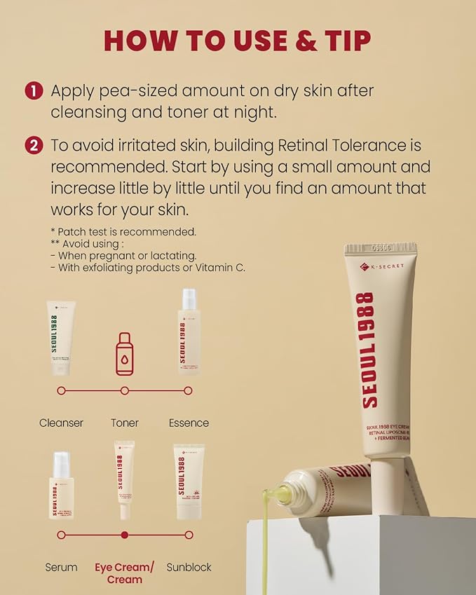 K-Secret SEOUL 1988 Eye Cream : Retinal Liposome 4% + Fermented Bean 