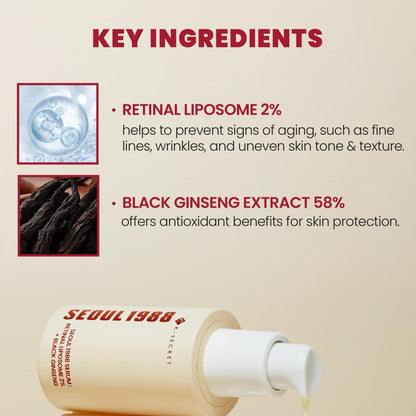K Secret Seoul 1988 Serum : Retinal Liposome 2%+Black Ginseng 